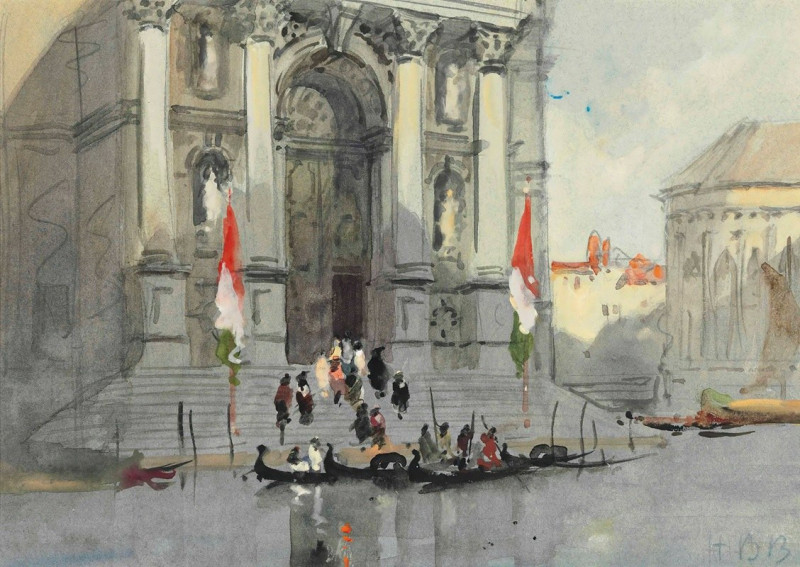 Santa Maria della Salute, Venice reproduction of painting by Hercules Brabazon Brabazon. ALL GICLEE PRINTS