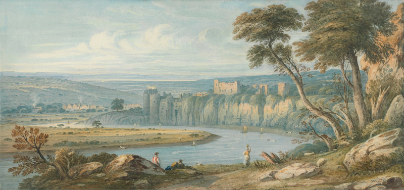 Chepstow Castle (1832) reproduction of painting by John Varley. ALL GICLEE PRINTS