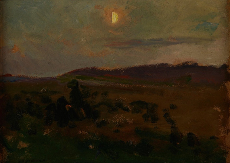 Moonrise (1906) reproduction of painting by Jan Stanislawski. ALL GICLEE PRINTS