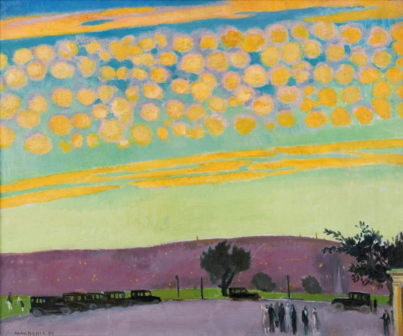 Coucher De Soleil À Pittsburgh (1927) reproduction of painting by Maurice Denis. ALL GICLEE PRINTS