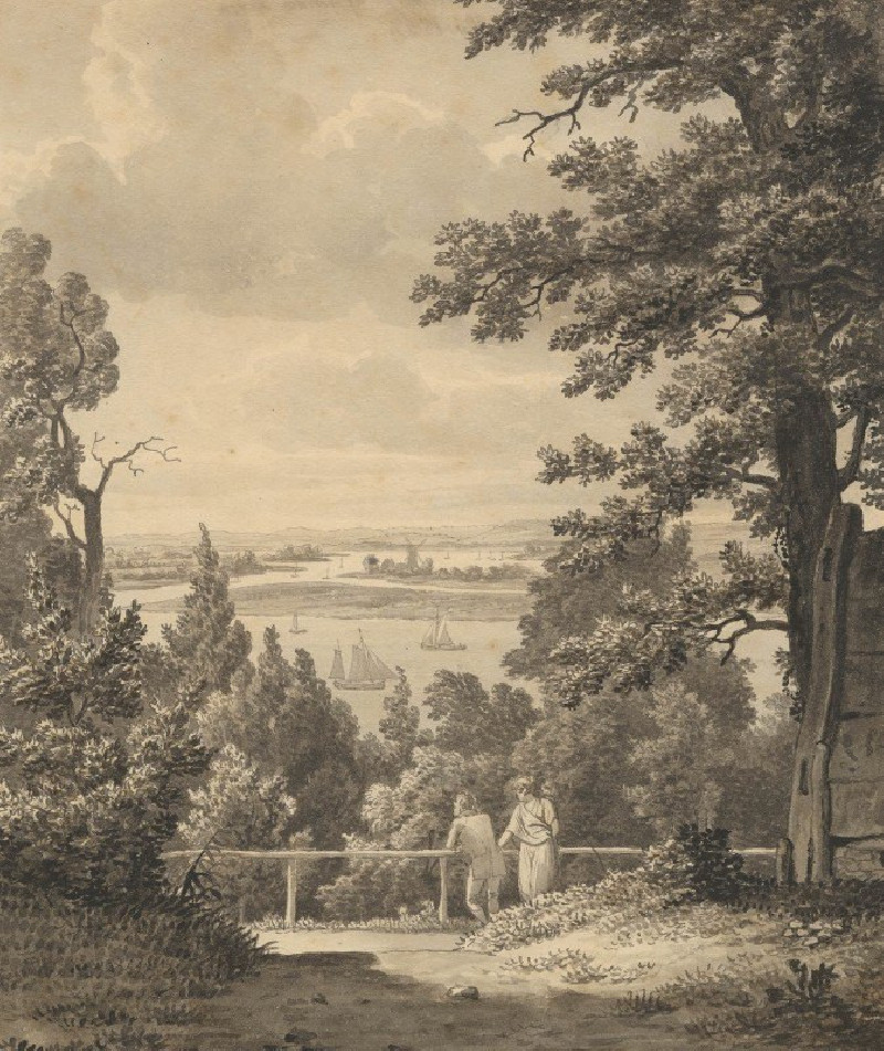 View from Altona overlooking the Elbe (1810) reproduction of painting by Christoffer Wilhelm Eckersberg. ALL GICLEE PRINTS