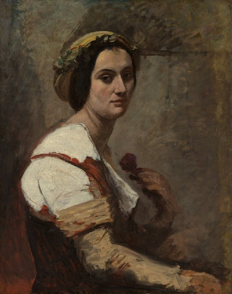 Sibylle (ca. 1870) reproduction of painting by Jean-Baptiste-Camille Corot. ALL GICLEE PRINTS