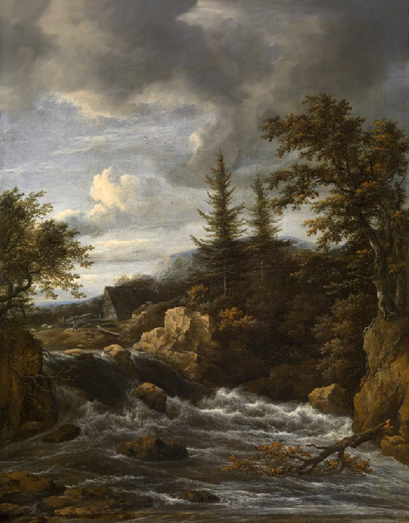 Waterfall in Norway reproduction of painting by Jacob van Ruisdael. ALL GICLEE PRINTS