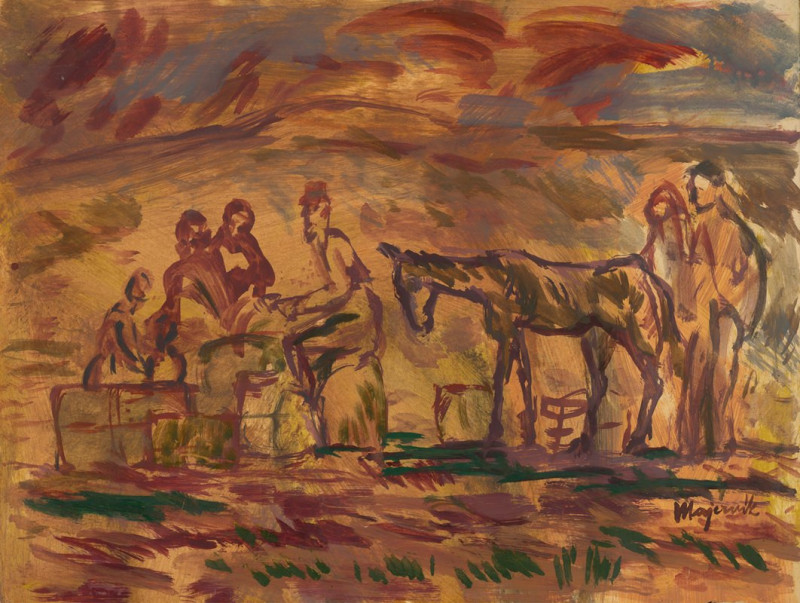 Victims of War (Refugees) (1944) reproduction of painting by Cyprián Majerník. ALL GICLEE PRINTS