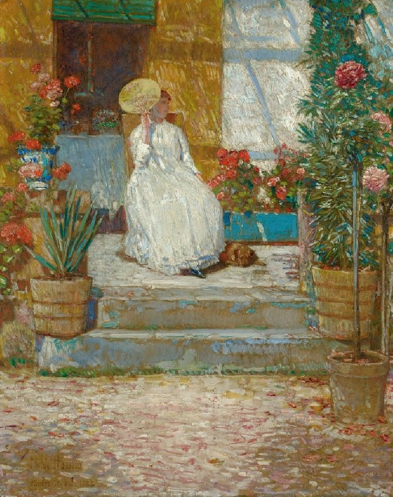 In The Sun (1888) reproduction of painting by Childe Hassam. ALL GICLEE PRINTS