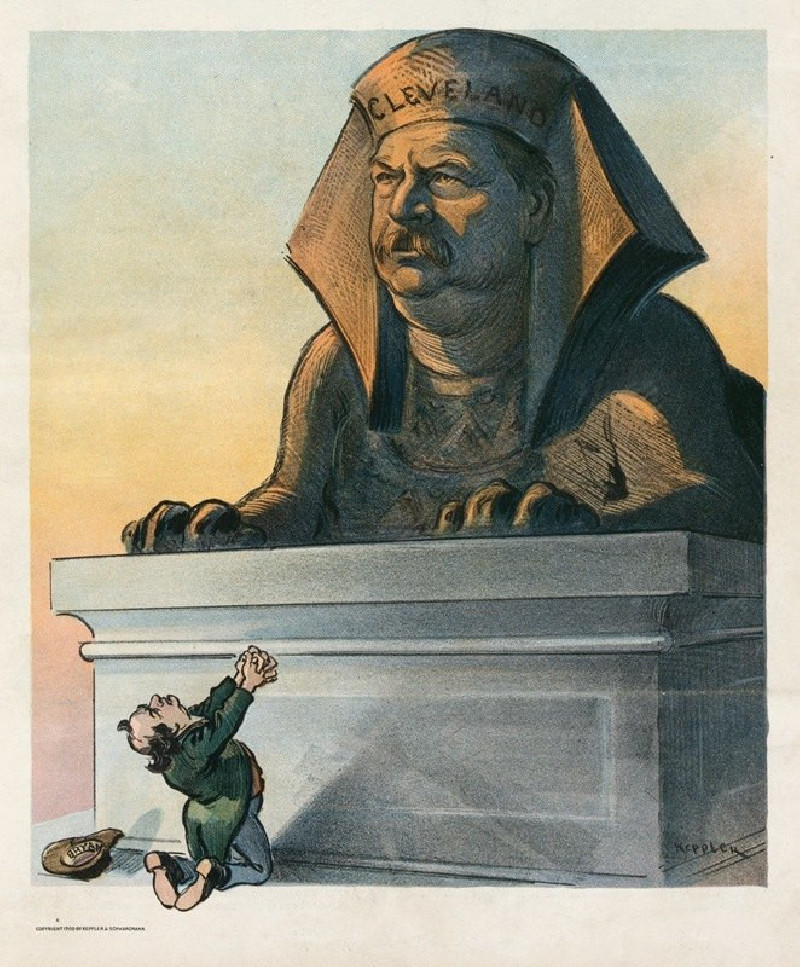 The riddle of the Sphinx (1900) reproduction of painting by Udo Keppler. ALL GICLEE PRINTS