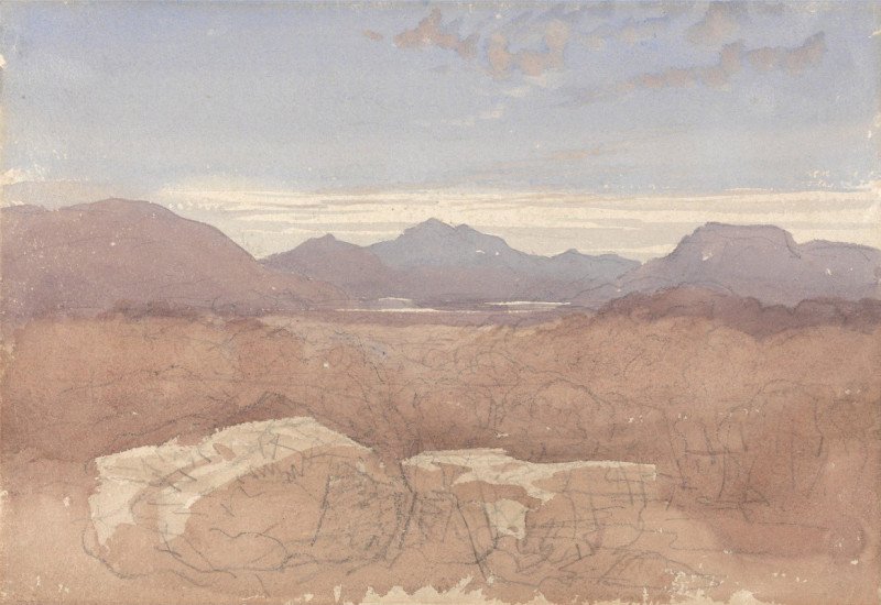 A Mountainous View, North Wales (1810s) reproduction of painting by David Cox. ALL GICLEE PRINTS