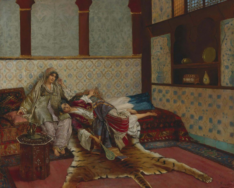 The Forgotten Tune reproduction of painting by Rudolf Ernst. ALL GICLEE PRINTS