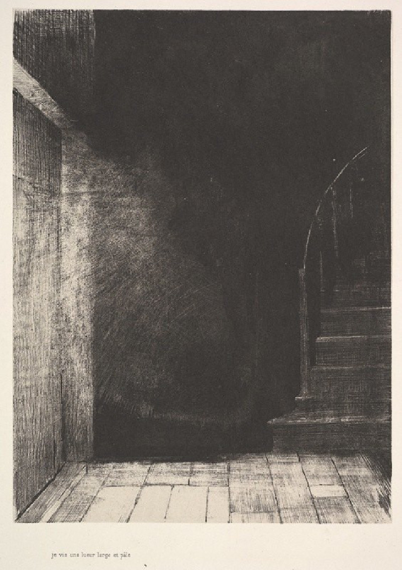 I saw a flash of light, large and pale (1896) reproduction of painting by Odilon Redon. ALL GICLEE PRINTS