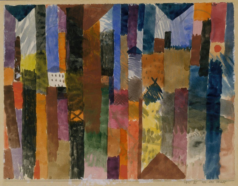 Before the Town (1915) reproduction of painting by Paul Klee. ALL GICLEE PRINTS