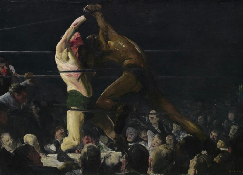 George Wesley Bellows reprodukcija Both Members of This Club (1909), VISOS REPRODUKCIJOS , paveikslai, reprodukcijos internetu