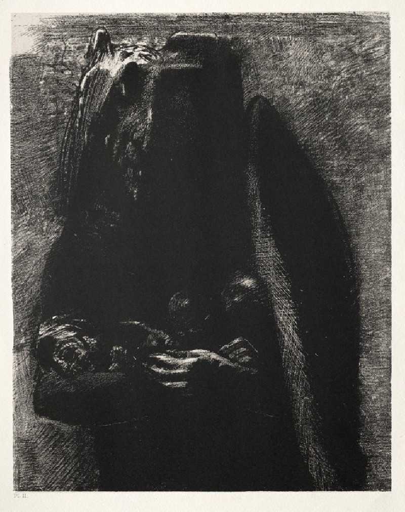 It Is the Devil, Bearing Beneath His Two Wings the Seven Deadly Sins (1888) reproduction of painting by Odilon Redon. ALL GIC...