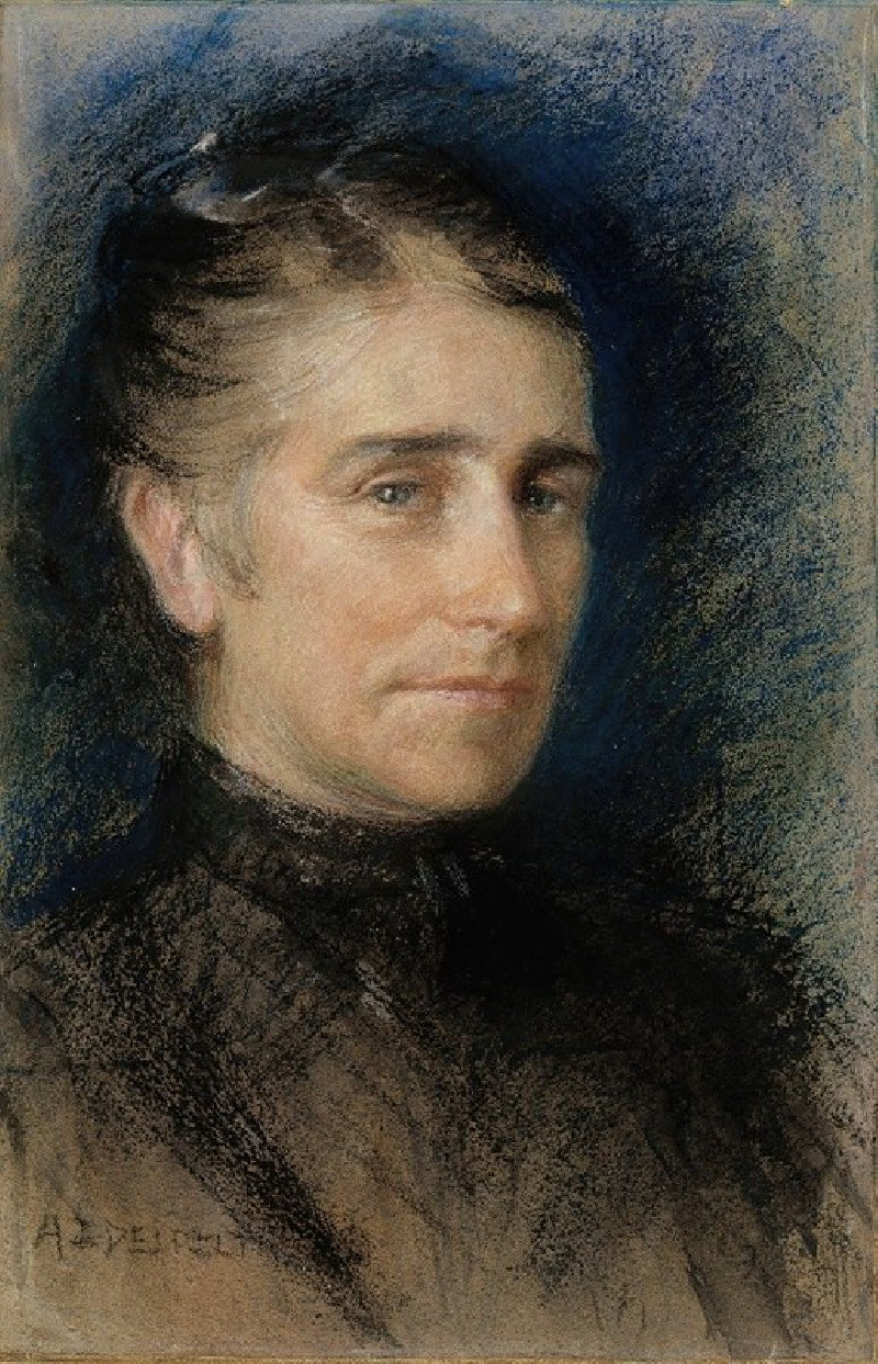 Albert Edelfelt reprodukcija Portrait of Mrs. Emilie Krohn (1893), VISOS REPRODUKCIJOS , paveikslai, reprodukcijos internetu