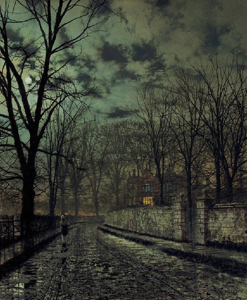 John Atkinson Grimshaw reprodukcija November (1879), VISOS REPRODUKCIJOS , paveikslai, reprodukcijos internetu