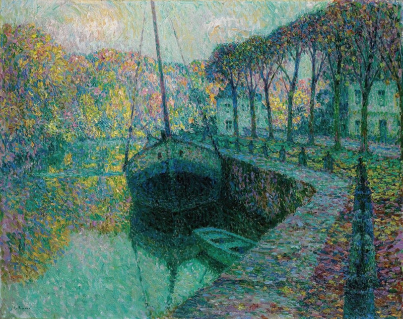 Le Bateau De Sel (1919) reproduction of painting by Henri Le Sidaner. ALL GICLEE PRINTS