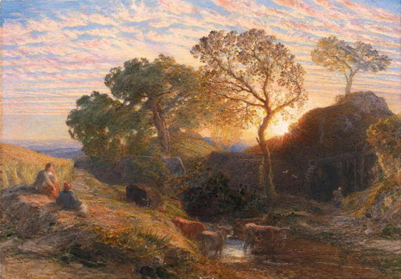 Sunset reproduction of painting by Samuel Palmer. ALL GICLEE PRINTS