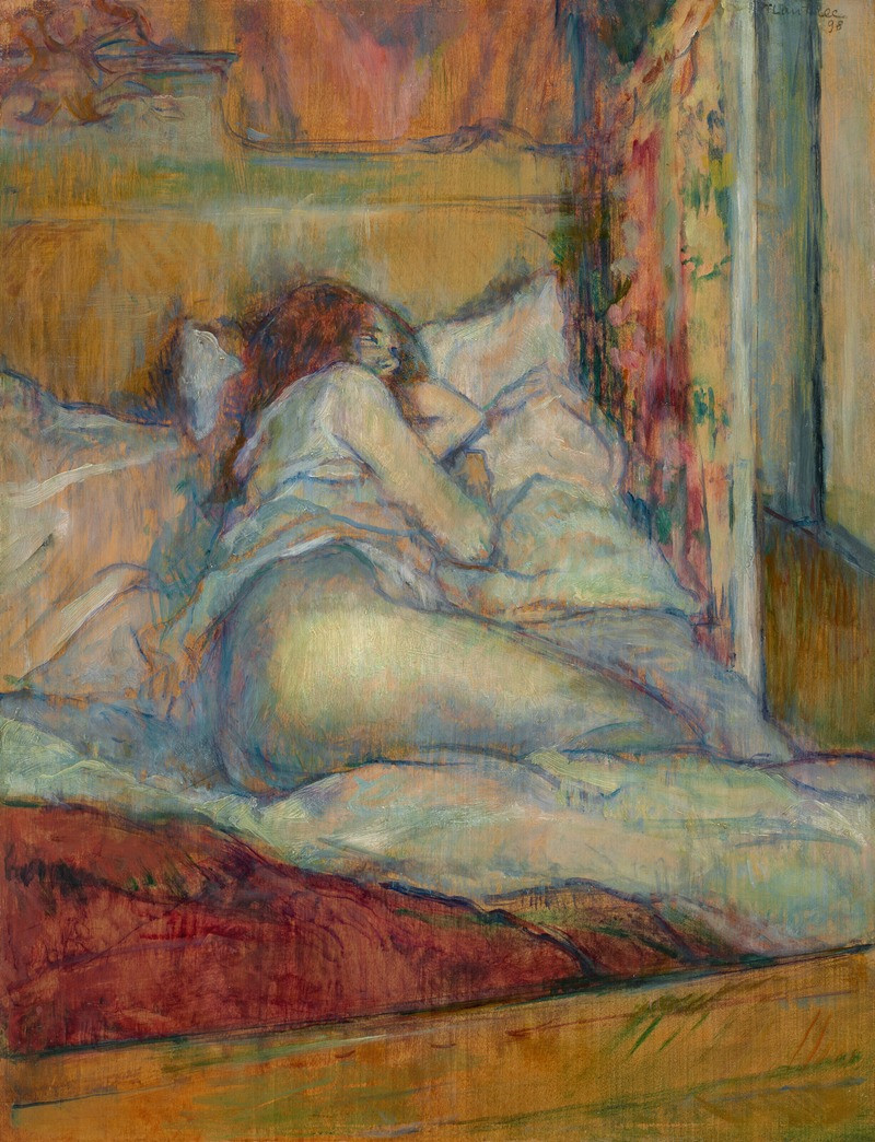 Le Lit (1898) reproduction of painting by Henri de Toulouse-Lautrec. ALL GICLEE PRINTS