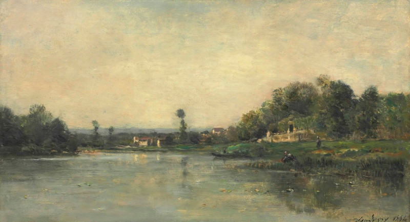 Les Bords De L’oise (1864) reproduction of painting by Charles François Daubigny. ALL GICLEE PRINTS