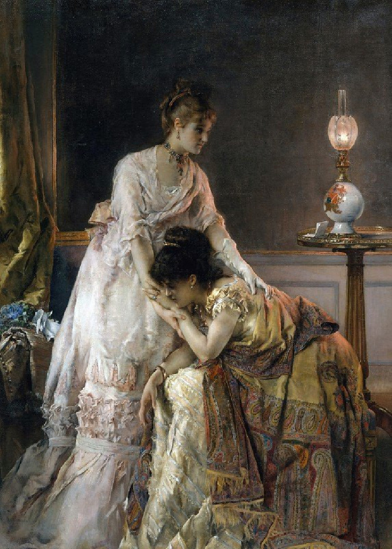 After the Ball (1874) reproduction of painting by Alfred Stevens. ALL GICLEE PRINTS