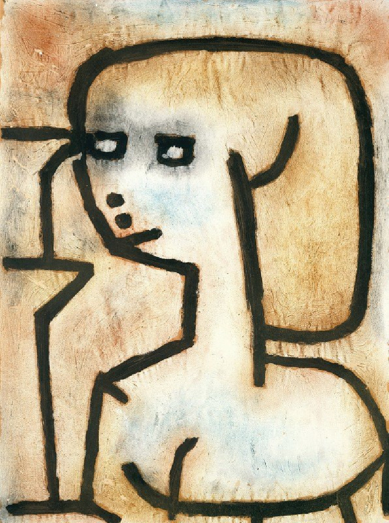 Girl in Mourning (1939) reproduction of painting by Paul Klee. ALL GICLEE PRINTS