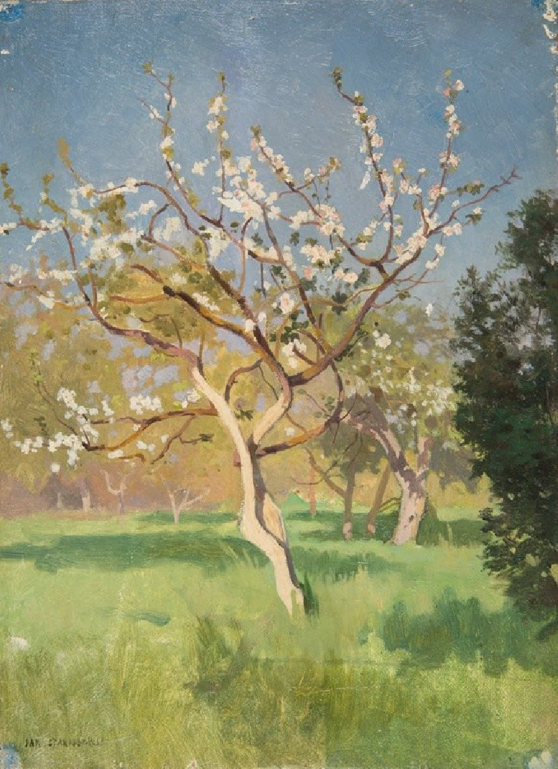 Apple-Tree in Blossom (1897) reproduction of painting by Jan Stanislawski. ALL GICLEE PRINTS