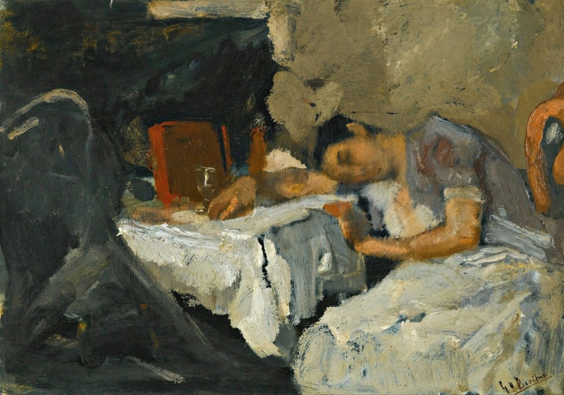 Sleeping girl reproduction of painting by George Hendrik Breitner. ALL GICLEE PRINTS