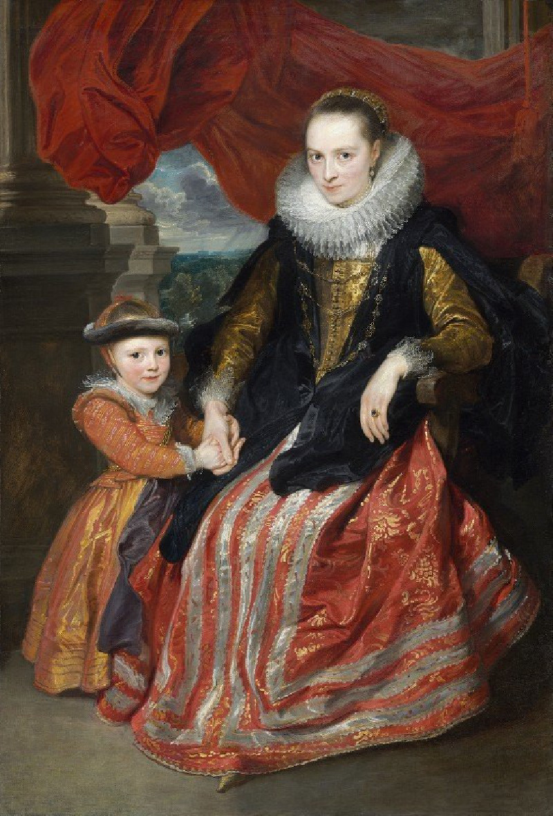 Susanna Fourment and Her Daughter (1621) reproduction of painting by Anthony van Dyck. ALL GICLEE PRINTS