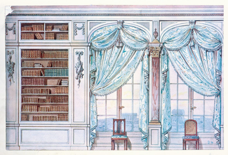 Bibliothéque Louis XVI…. (1907) reproduction of painting by Georges Rémon. ALL GICLEE PRINTS