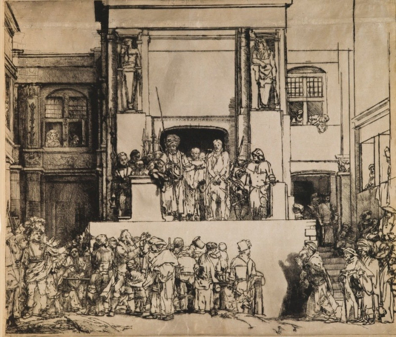 Christ Presented to the People (‘The Ecce Homo’) (1655) reproduction of painting by Rembrandt van Rijn. ALL GICLEE PRINTS