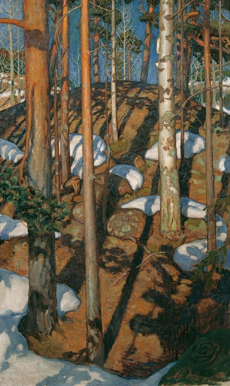 Frühjahr (1900) reproduction of painting by Akseli Gallen-Kallela. ALL GICLEE PRINTS