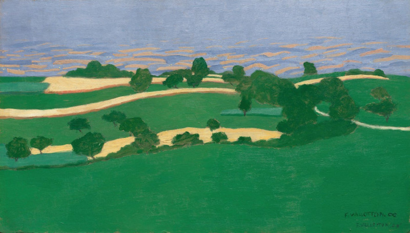 Corn Fields (1900) reproduction of painting by Félix Vallotton. ALL GICLEE PRINTS