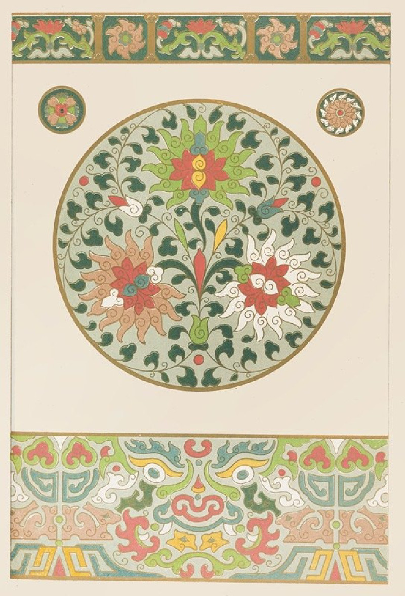 Examples of Chinese ornament, Pl.55 (1867) reproduction of painting by Owen Jones. ALL GICLEE PRINTS