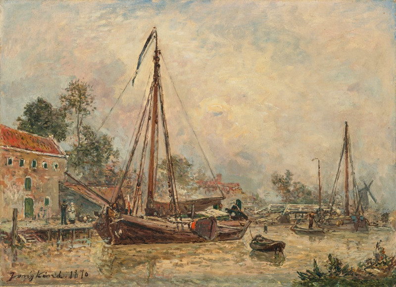 Johan Barthold Jongkind reprodukcija Environs de Dordrecht (1870), VISOS REPRODUKCIJOS , paveikslai, reprodukcijos internetu