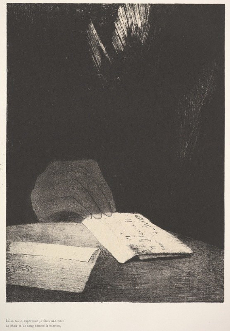 Odilon Redon reprodukcija To all appearances, it was a hand of flesh and blood just like my own (1896), VISOS REPRODUKCIJOS ,...