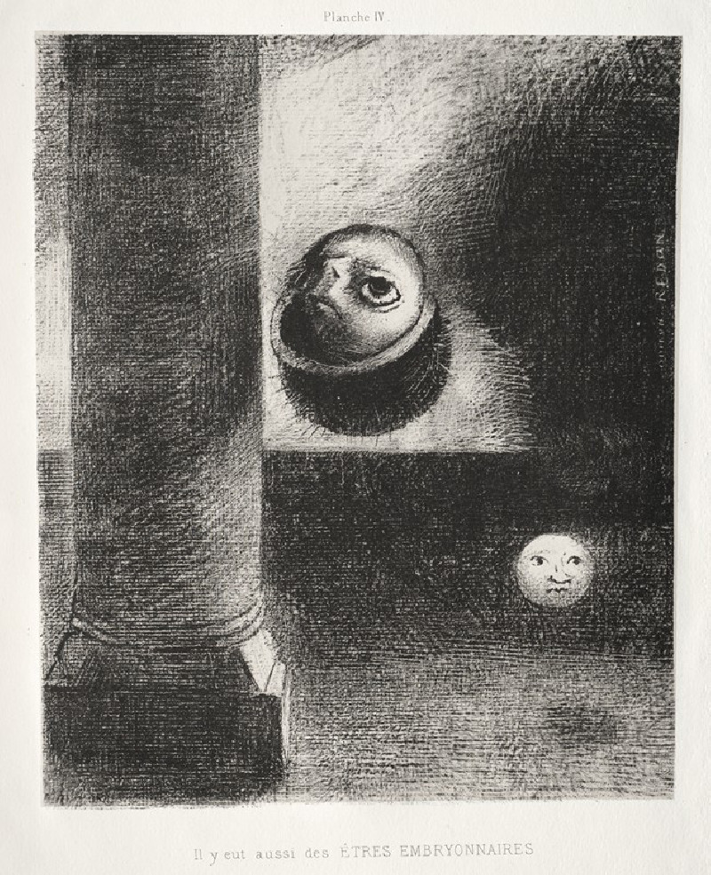 There Were Also Embryonic Beings (1885) reproduction of painting by Odilon Redon. ALL GICLEE PRINTS