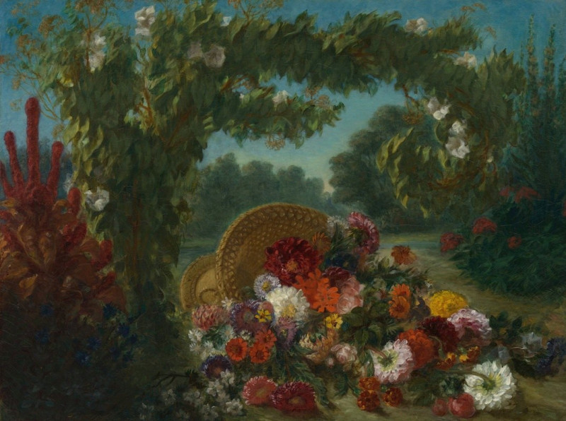 Eugène Delacroix reprodukcija Basket of Flowers (1848–49), VISOS REPRODUKCIJOS , paveikslai, reprodukcijos internetu