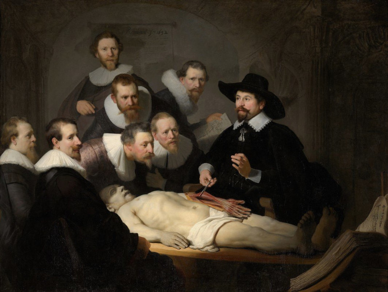 The Anatomy Lesson of Dr Nicolaes Tulp (1632) reproduction of painting by Rembrandt van Rijn. ALL GICLEE PRINTS