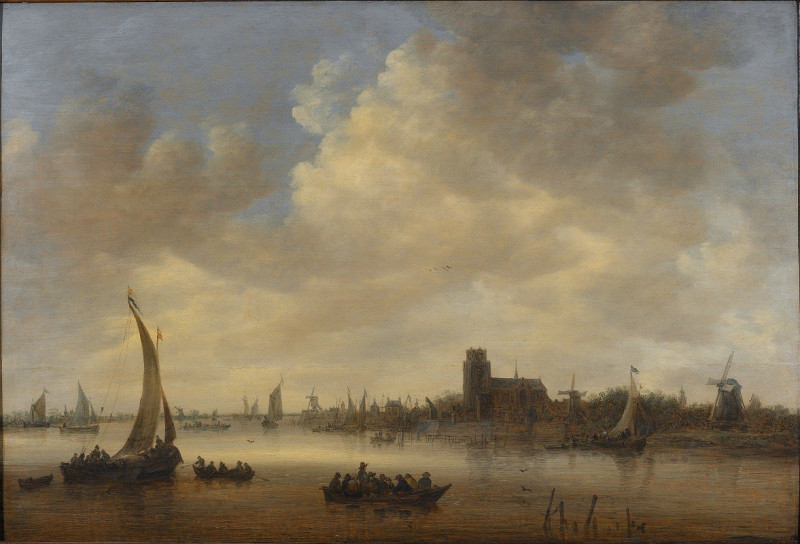 View from Dordrecht (1655) reproduction of painting by Jan van Goyen. ALL GICLEE PRINTS