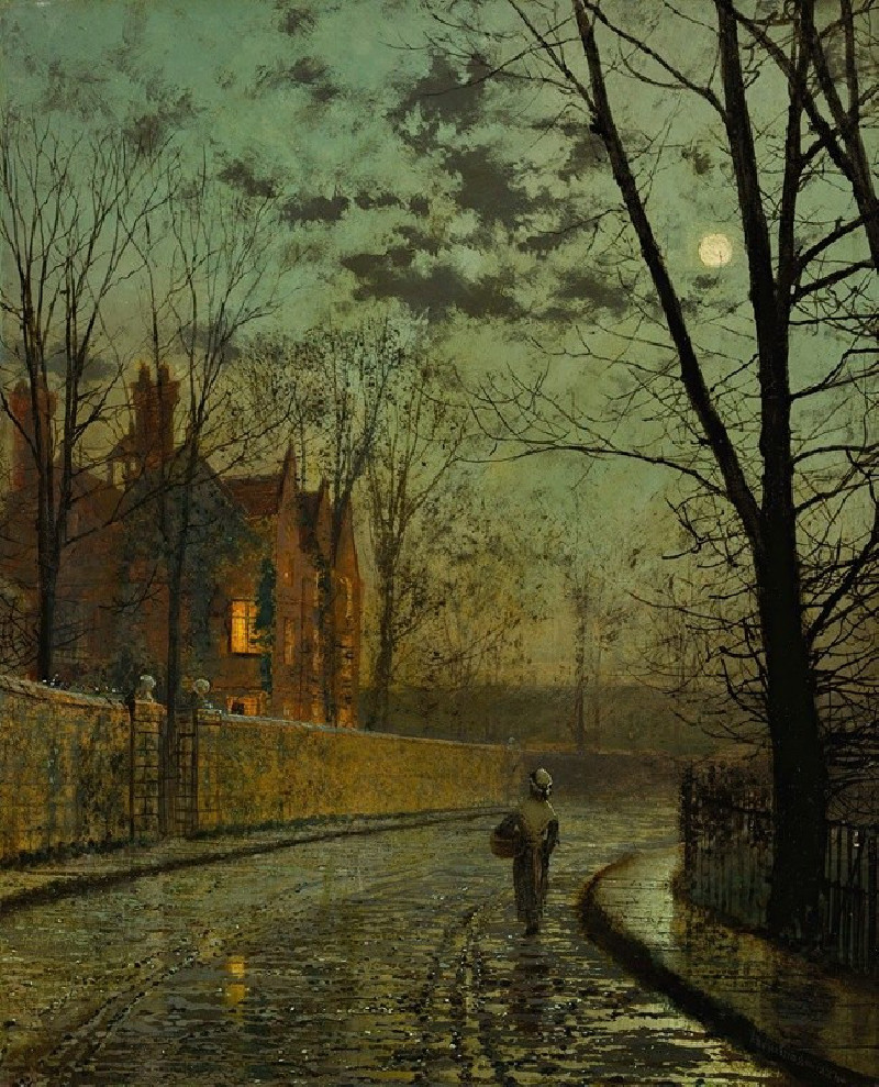 John Atkinson Grimshaw reprodukcija After The Shower, VISOS REPRODUKCIJOS , paveikslai, reprodukcijos internetu