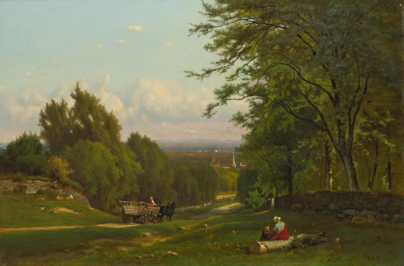 Near Leeds, New York (1869) reproduction of painting by George Inness. ALL GICLEE PRINTS