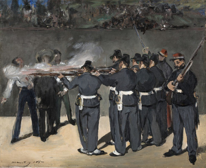 The Execution Of Emperor Maximilian (1867) reproduction of painting by Edouard Manet. ALL GICLEE PRINTS