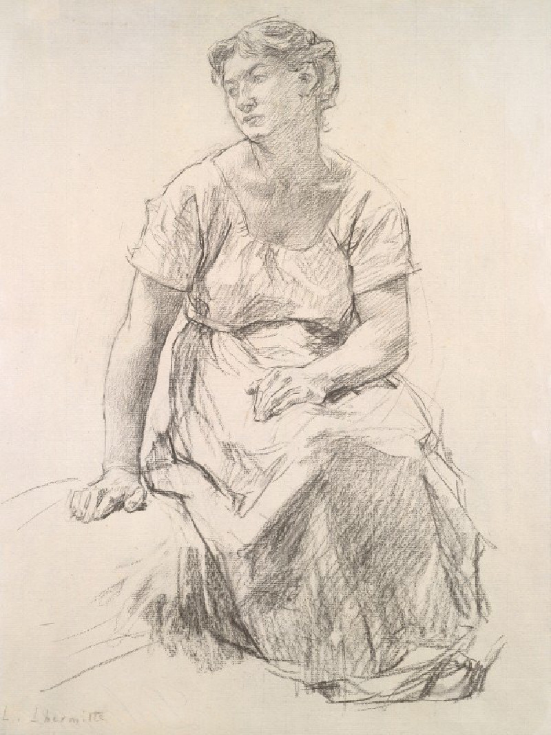 Léon Augustin Lhermitte reprodukcija Seated Peasant Woman (c. 1885), VISOS REPRODUKCIJOS , paveikslai, reprodukcijos internetu