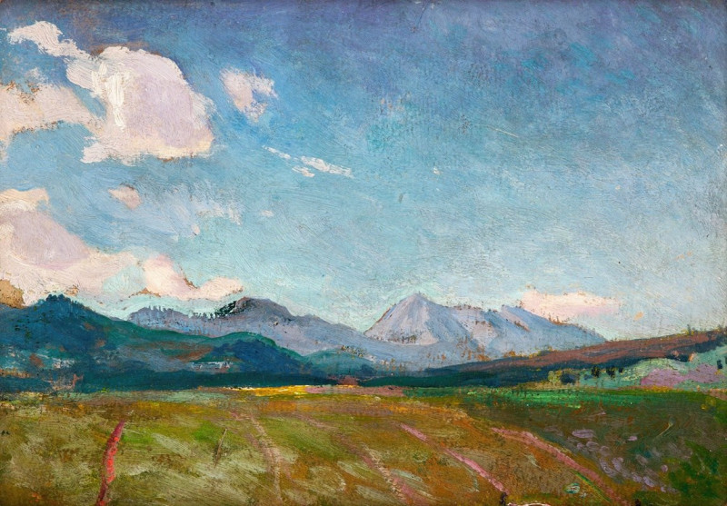 View towards Osobita (Zakopane) (1901) reproduction of painting by Jan Stanislawski. ALL GICLEE PRINTS