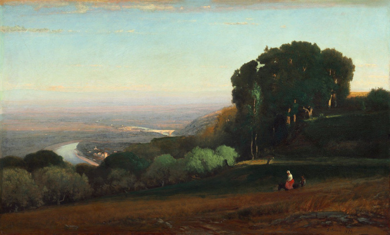 George Inness reprodukcija View of the Tiber near Perugia (1872-1874), VISOS REPRODUKCIJOS , paveikslai, reprodukcijos internetu