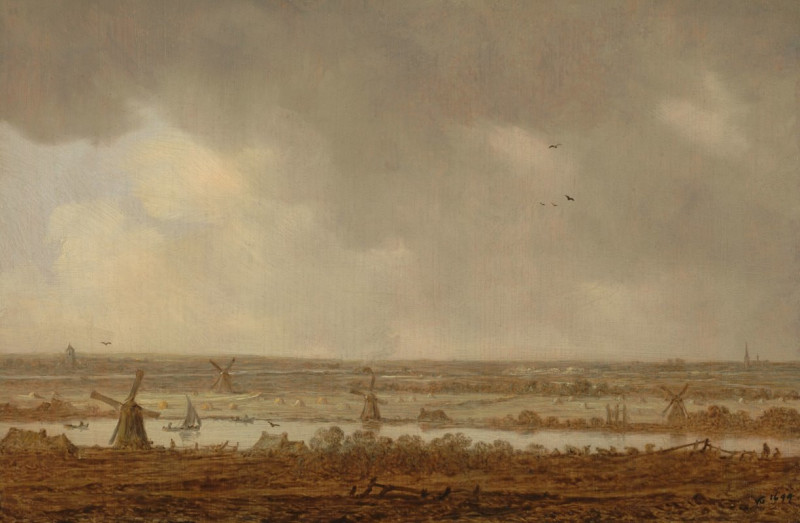 Polder Landscape (1644) reproduction of painting by Jan van Goyen. ALL GICLEE PRINTS