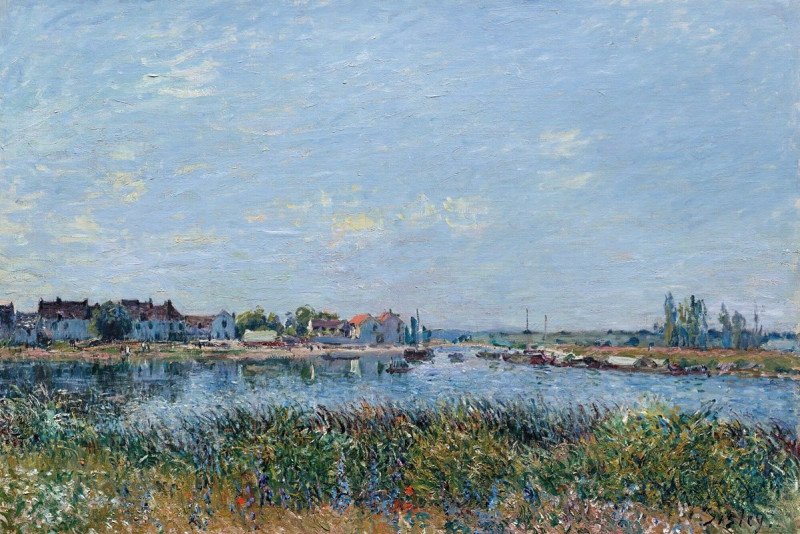 Alfred Sisley reprodukcija Saint-Mammès, Le Matin (1881), VISOS REPRODUKCIJOS , paveikslai, reprodukcijos internetu