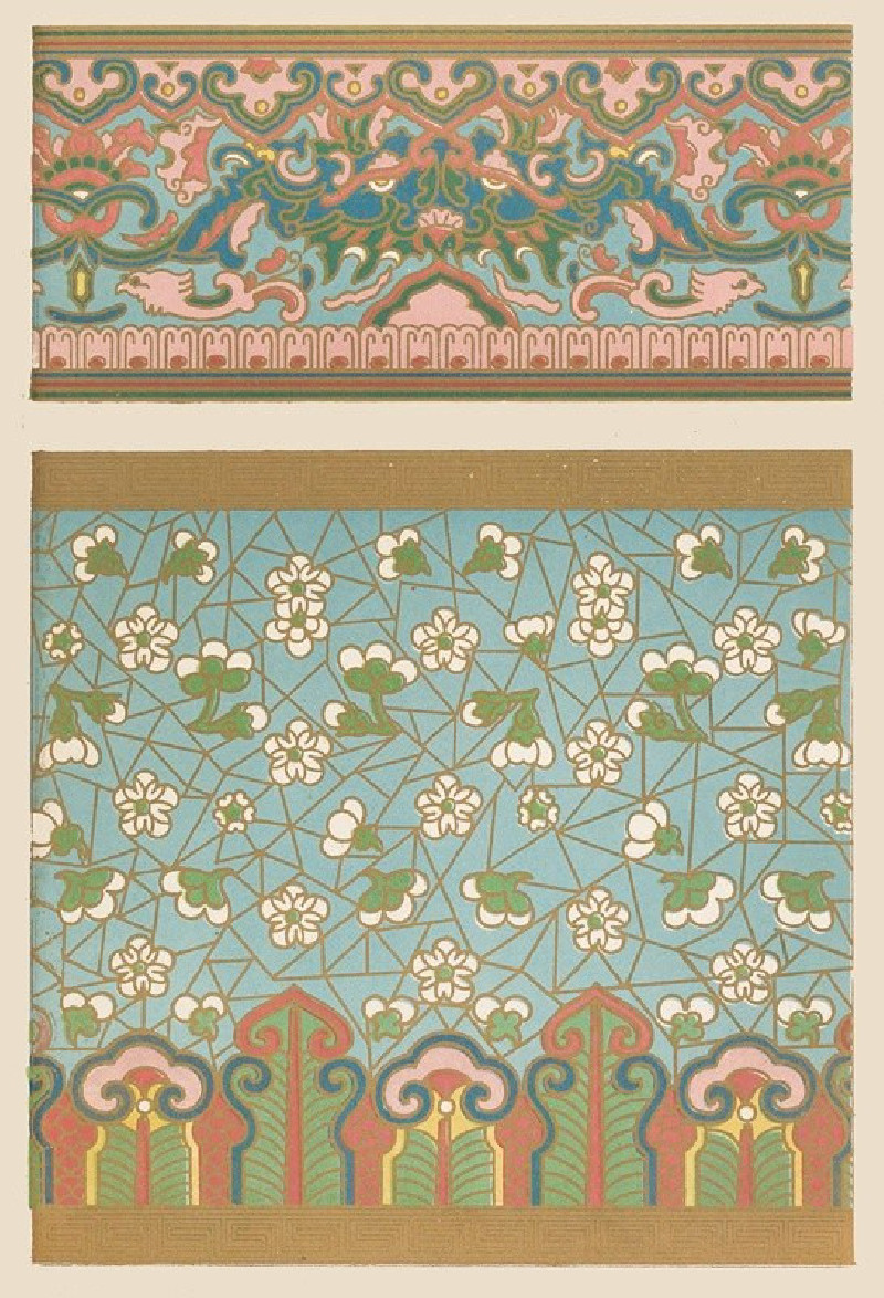 Examples of Chinese ornament, Pl.34 (1867) reproduction of painting by Owen Jones. ALL GICLEE PRINTS