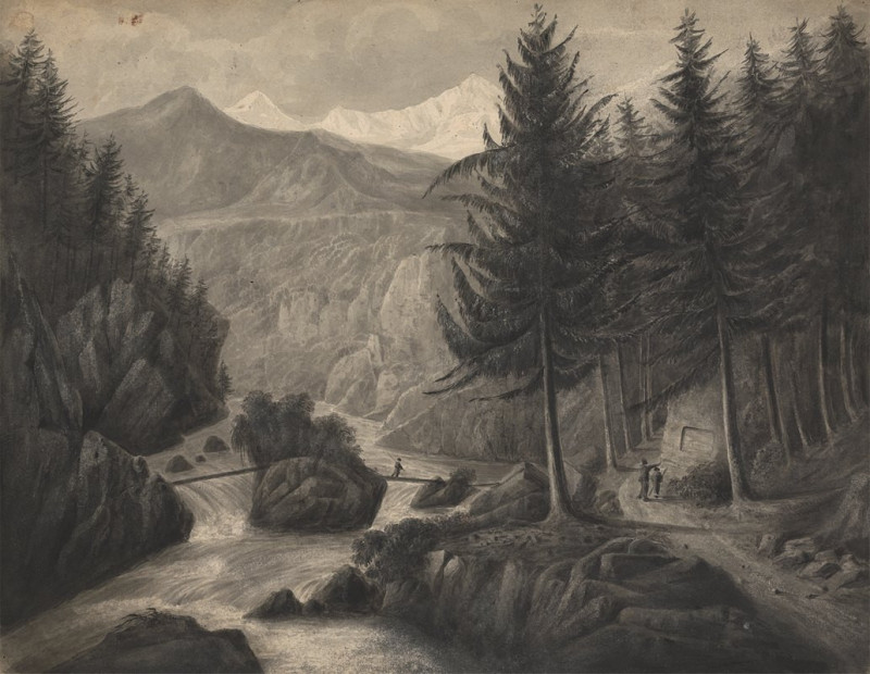 On the Zwcilutzen – Near Interlaken (ca. 1817) reproduction of painting by Isaac Weld. ALL GICLEE PRINTS