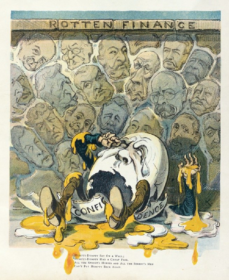 Rotten finance (1907) reproduction of painting by Udo Keppler. ALL GICLEE PRINTS