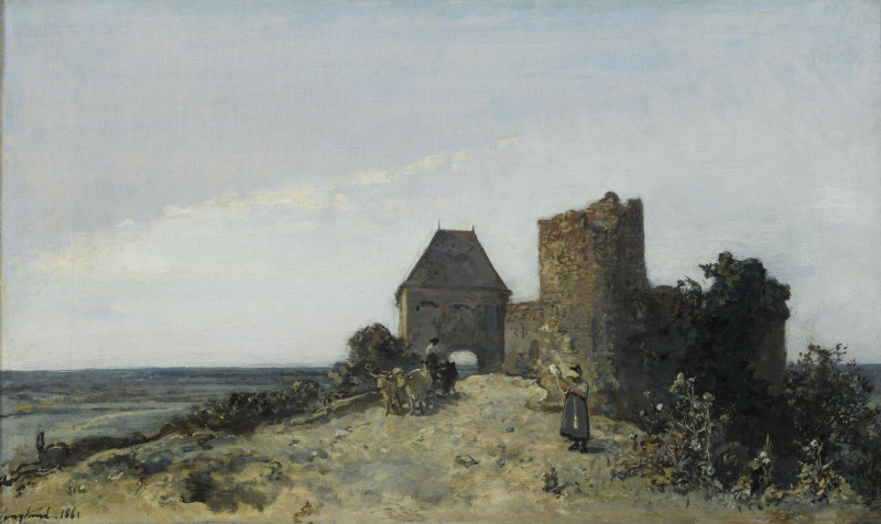 Ruins of the Rosemont castle (1861) reproduction of painting by Johan Barthold Jongkind. ALL GICLEE PRINTS